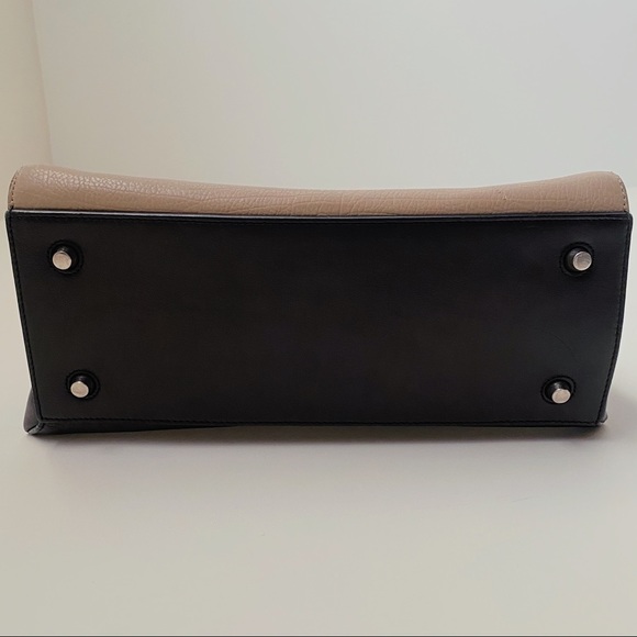 Celine Edge Phoebe Philo Taupe Tan Black Leather Shoulder Tote Bag Italy - Picture 6 of 11